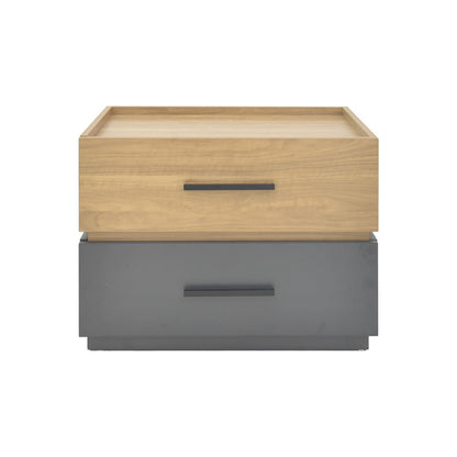 Κομοδίνο Sonlen MDF σε Sonoma-Ανθρακί Απόχρωση 60x40x44.5