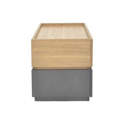 Κομοδίνο Sonlen MDF σε Sonoma-Ανθρακί Απόχρωση 60x40x44.5