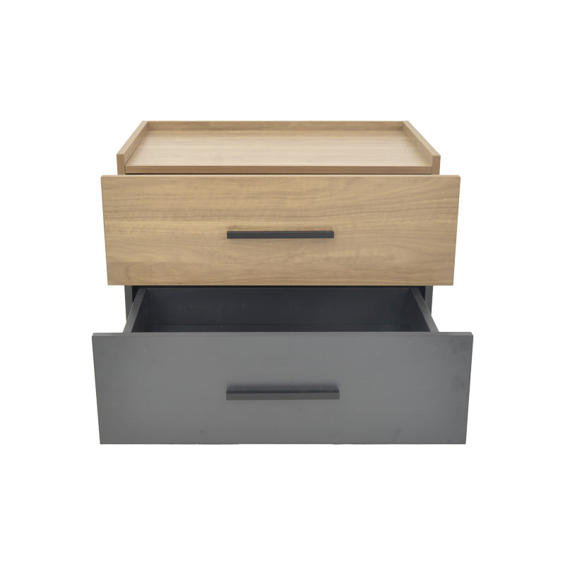 Κομοδίνο Sonlen MDF σε Sonoma-Ανθρακί Απόχρωση 60x40x44.5