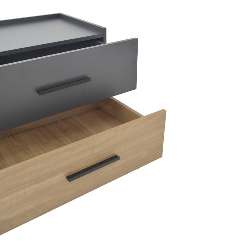 Κομοδίνο Sonlen MDF σε Sonoma-Ανθρακί Απόχρωση 60x40x44.5