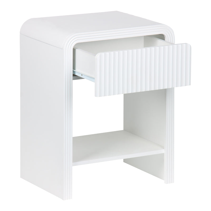 Κομοδίνο Zeplen MDF σε Λευκή Απόχρωση 40x30x53