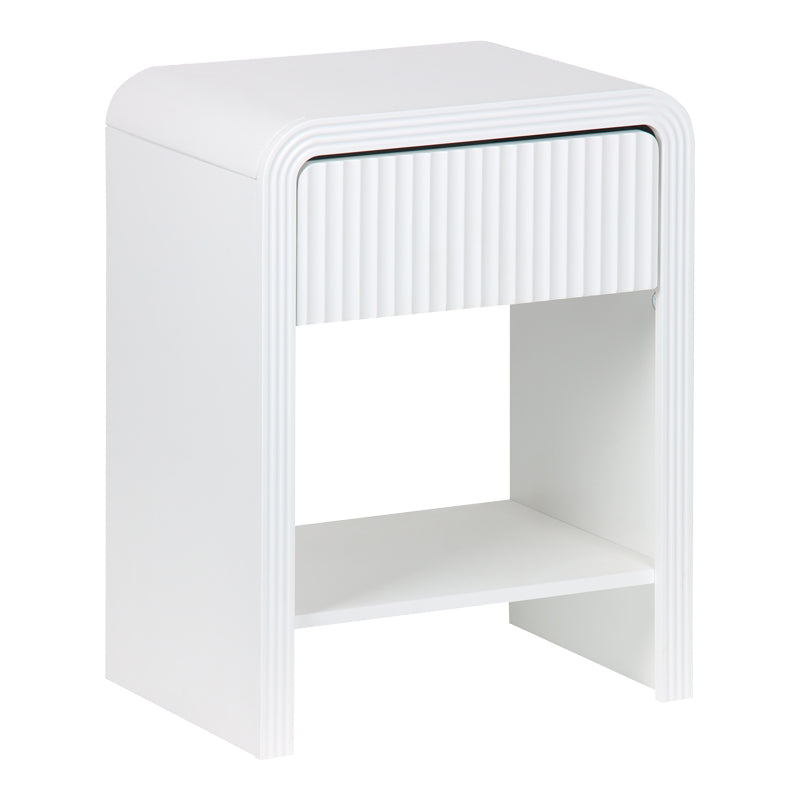Κομοδίνο Zeplen MDF σε Λευκή Απόχρωση 40x30x53