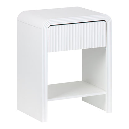 Κομοδίνο Zeplen MDF σε Λευκή Απόχρωση 40x30x53