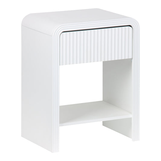 Κομοδίνο Zeplen MDF σε Λευκή Απόχρωση 40x30x53