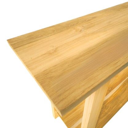 Κονσόλα Decoza Teak Ξύλο σε Φυσική Απόχρωση 140x40x80