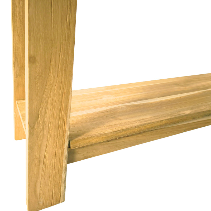 Κονσόλα Decoza Teak Ξύλο σε Φυσική Απόχρωση 140x40x80