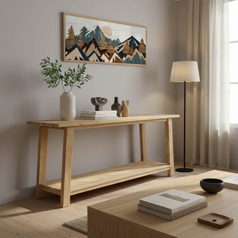 Κονσόλα Decoza Teak Ξύλο σε Φυσική Απόχρωση 200x40x80