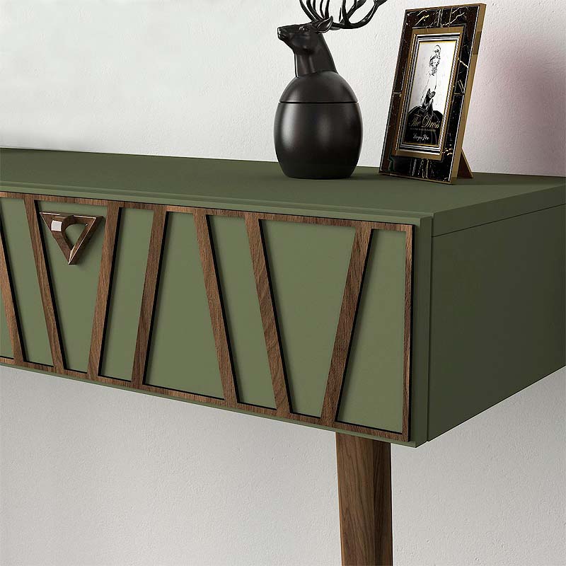 Κονσόλα Επιτοίχια Forest Χρώμα Λαδί - Καρυδί 120x35x89,3