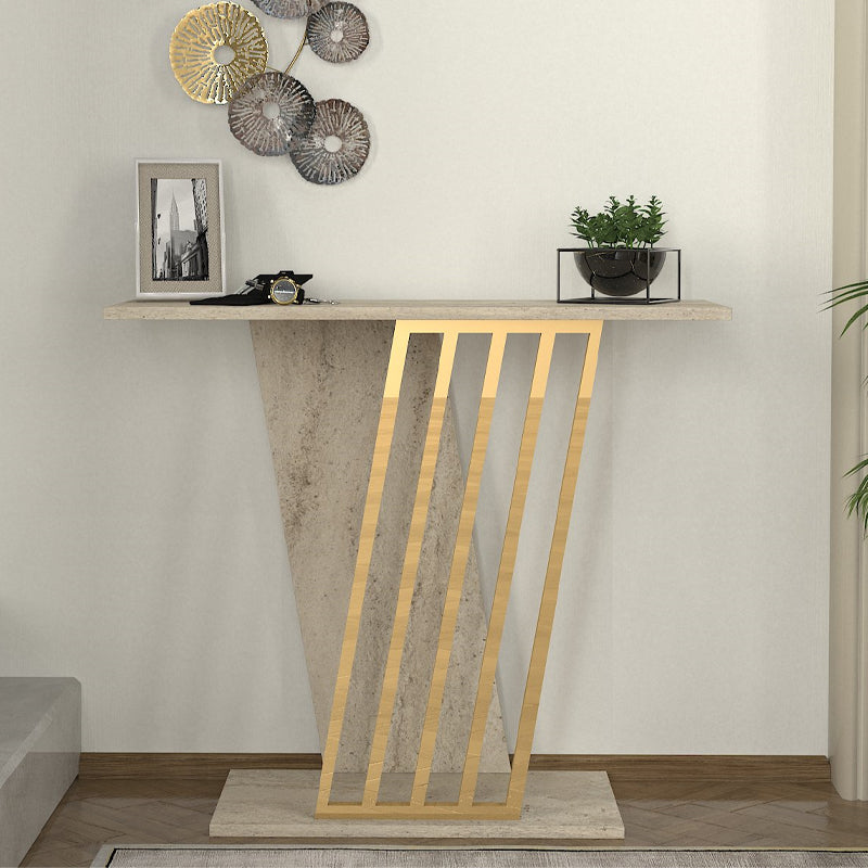 Κονσόλα Gravity Χρώμα Travertine - Χρυσό 90x29,6x76,8