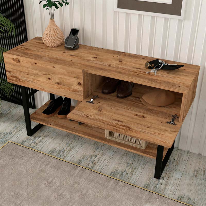 Κονσόλα Μελαμίνης Aron Χρώμα Atlantic Pine 138,8x41x75,7