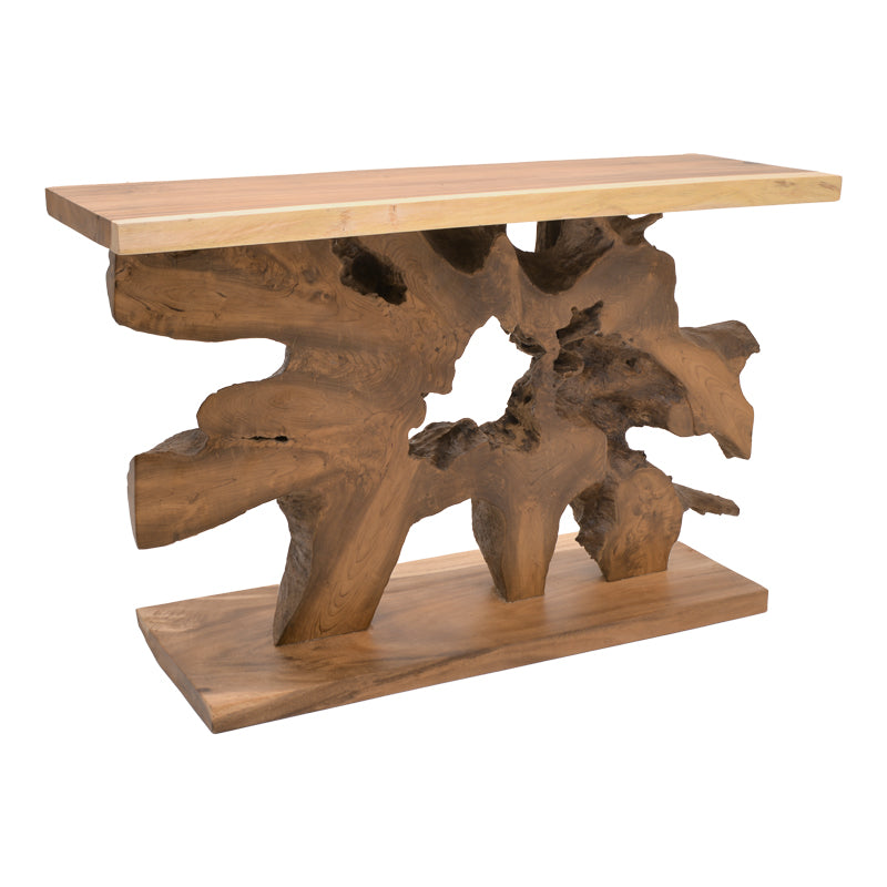 Κονσόλα Nasiol Teak Ξύλο σε Φυσική Απόχρωση 120x40x75