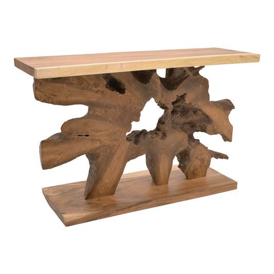 Κονσόλα Nasiol Teak Ξύλο σε Φυσική Απόχρωση 120x40x75