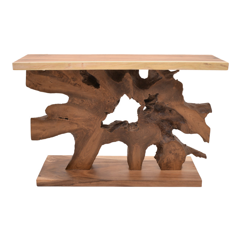 Κονσόλα Nasiol Teak Ξύλο σε Φυσική Απόχρωση 120x40x75