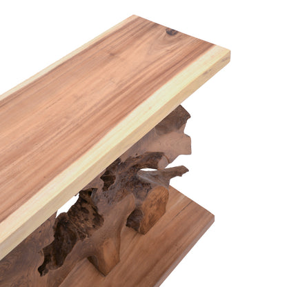 Κονσόλα Nasiol Teak Ξύλο σε Φυσική Απόχρωση 120x40x75
