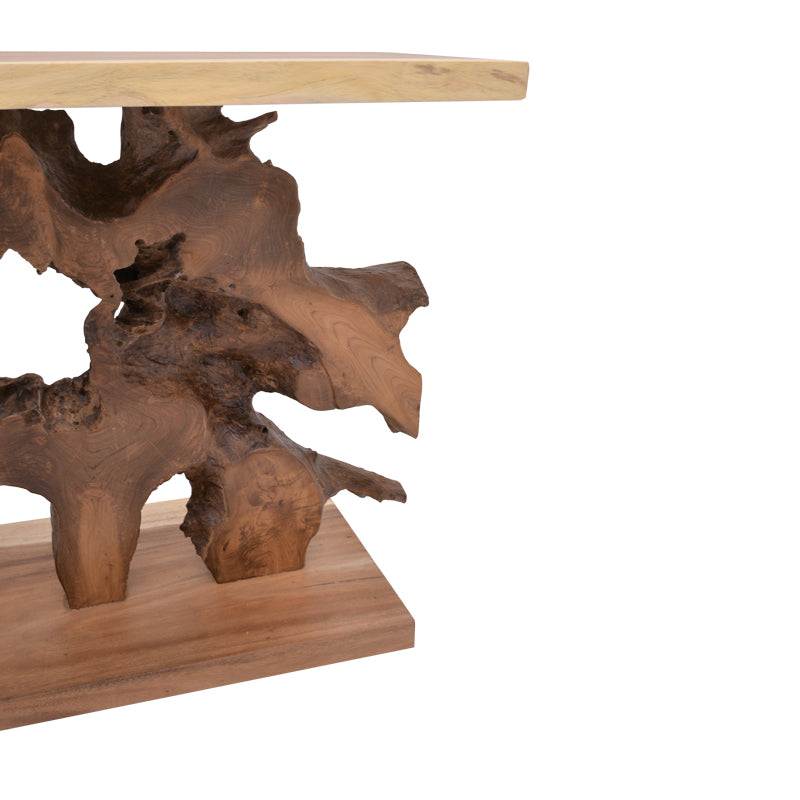 Κονσόλα Nasiol Teak Ξύλο σε Φυσική Απόχρωση 120x40x75