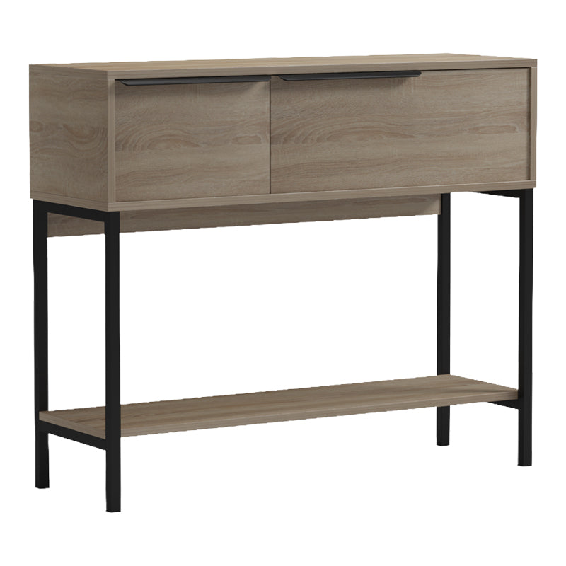 Κονσόλα Nordic σε Sonoma-Μαύρη Απόχρωση 90x29,5x76
