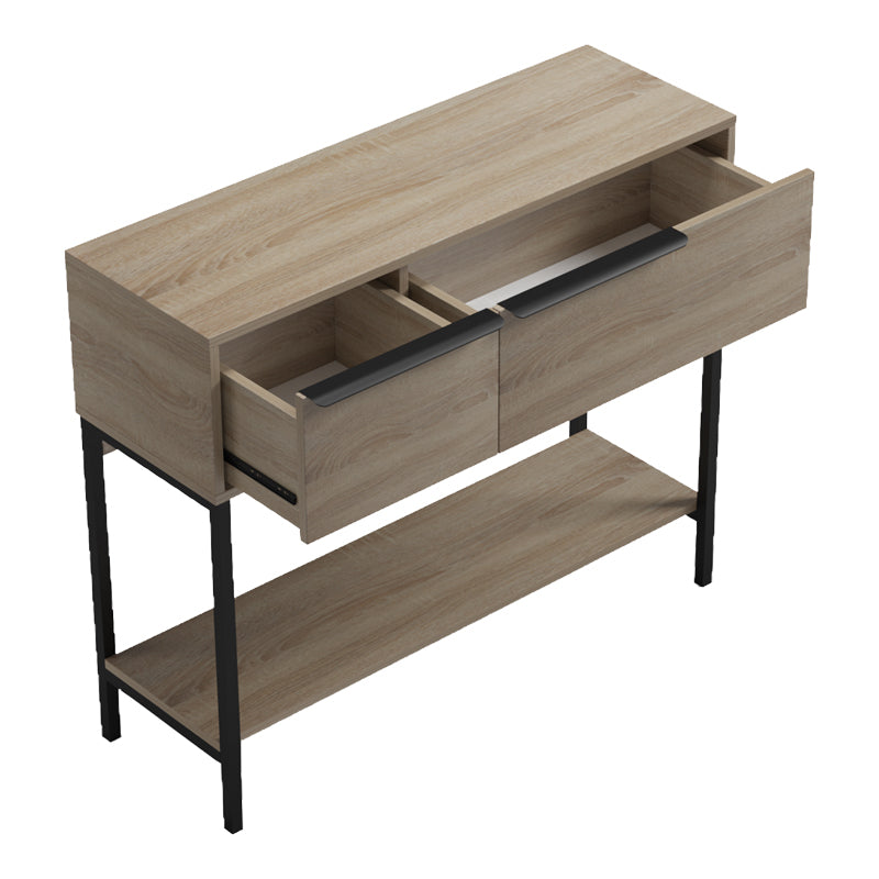 Κονσόλα Nordic σε Sonoma-Μαύρη Απόχρωση 90x29,5x76