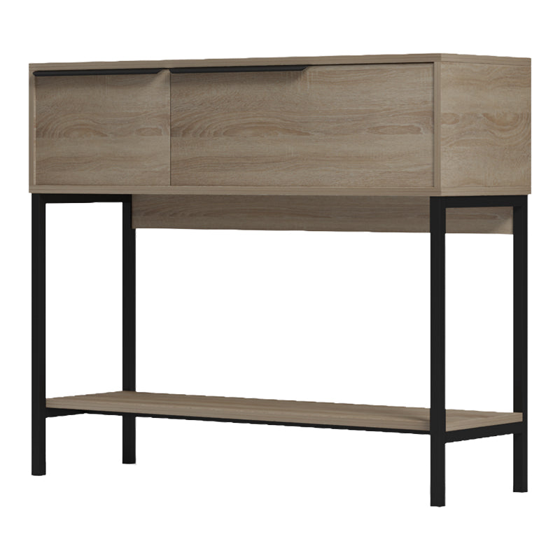 Κονσόλα Nordic σε Sonoma-Μαύρη Απόχρωση 90x29,5x76