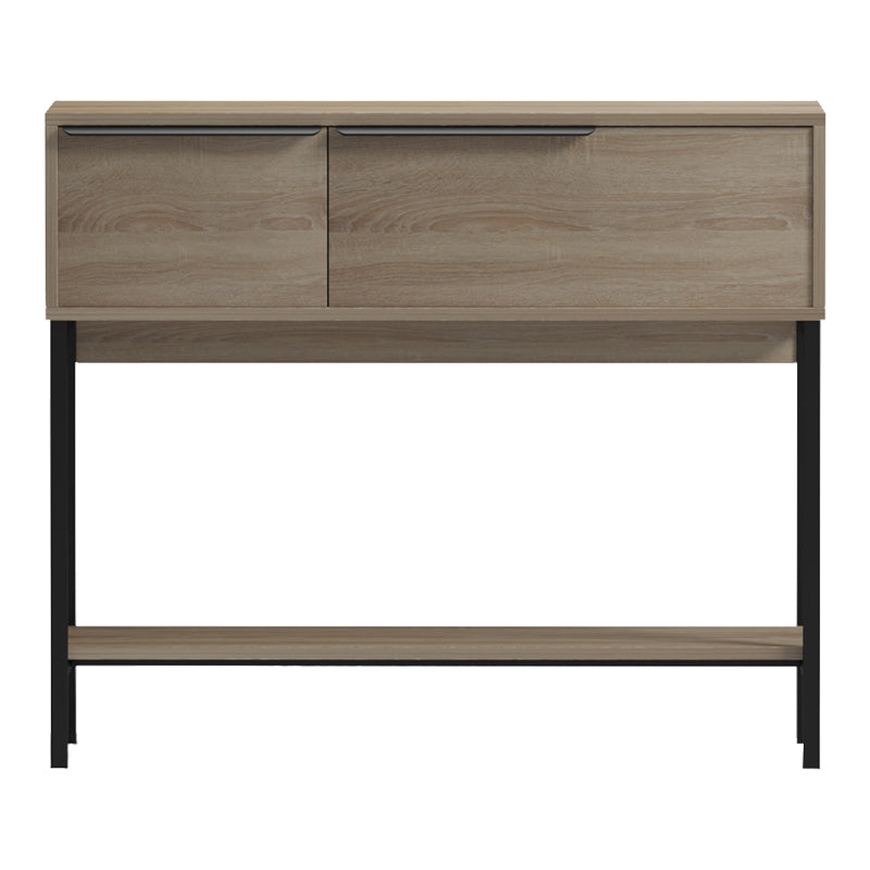 Κονσόλα Nordic σε Sonoma-Μαύρη Απόχρωση 90x29,5x76