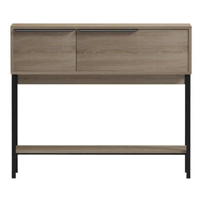 Κονσόλα Nordic σε Sonoma-Μαύρη Απόχρωση 90x29,5x76