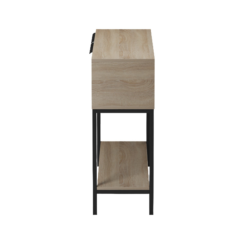 Κονσόλα Nordic σε Sonoma-Μαύρη Απόχρωση 90x29,5x76