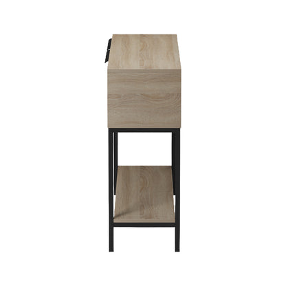 Κονσόλα Nordic σε Sonoma-Μαύρη Απόχρωση 90x29,5x76