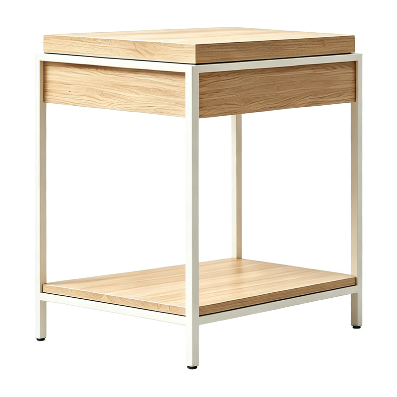 Κονσόλα Odar με Αποθηκευτικό Χώρο Sonoma MDF με Λευκό Μέταλλο 63x63x80