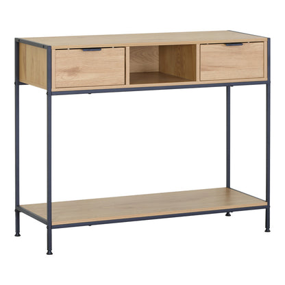 Κονσόλα Regando σε Oak Απόχρωση με Μαύρο Μέταλλο 100x35x80