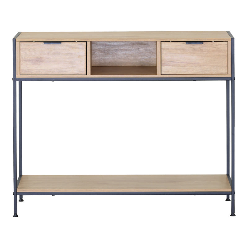 Κονσόλα Regando σε Oak Απόχρωση με Μαύρο Μέταλλο 100x35x80