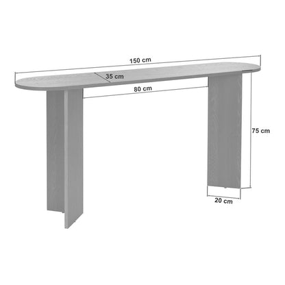 Κονσόλα Sira Χρώμα Καρυδί 150x35x75
