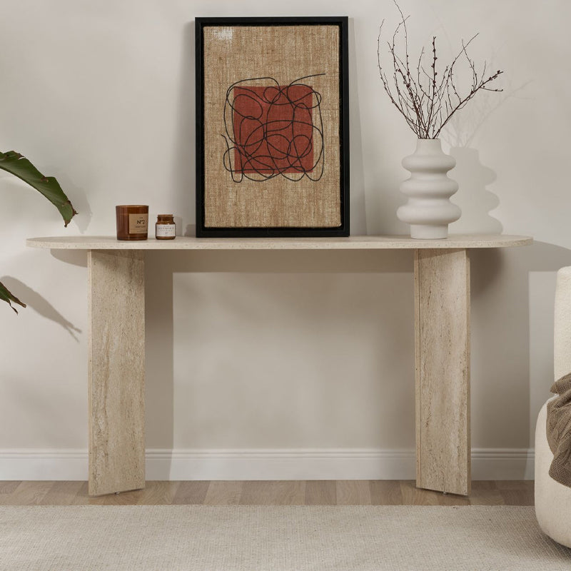Κονσόλα Sira Χρώμα Travertine 150x35x75
