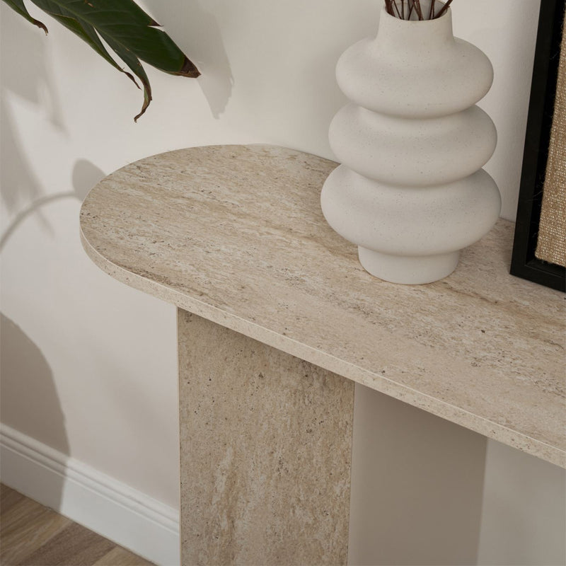 Κονσόλα Sira Χρώμα Travertine 150x35x75