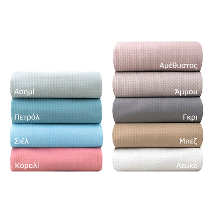 Κουβερλί Μονό Pre-Washed Intence Art 12200 σε 9 Αποχρώσεις 160x240εκ Ασημί
