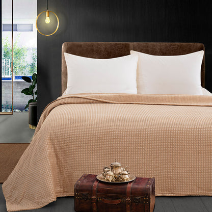 Κουβέρτα Μονόχρωμη Μονή Fleece Art 11550 160x220εκ Μπεζ