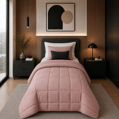 Κουβερτοπάπλωμα Μονό 160x220εκ Dusty Rose