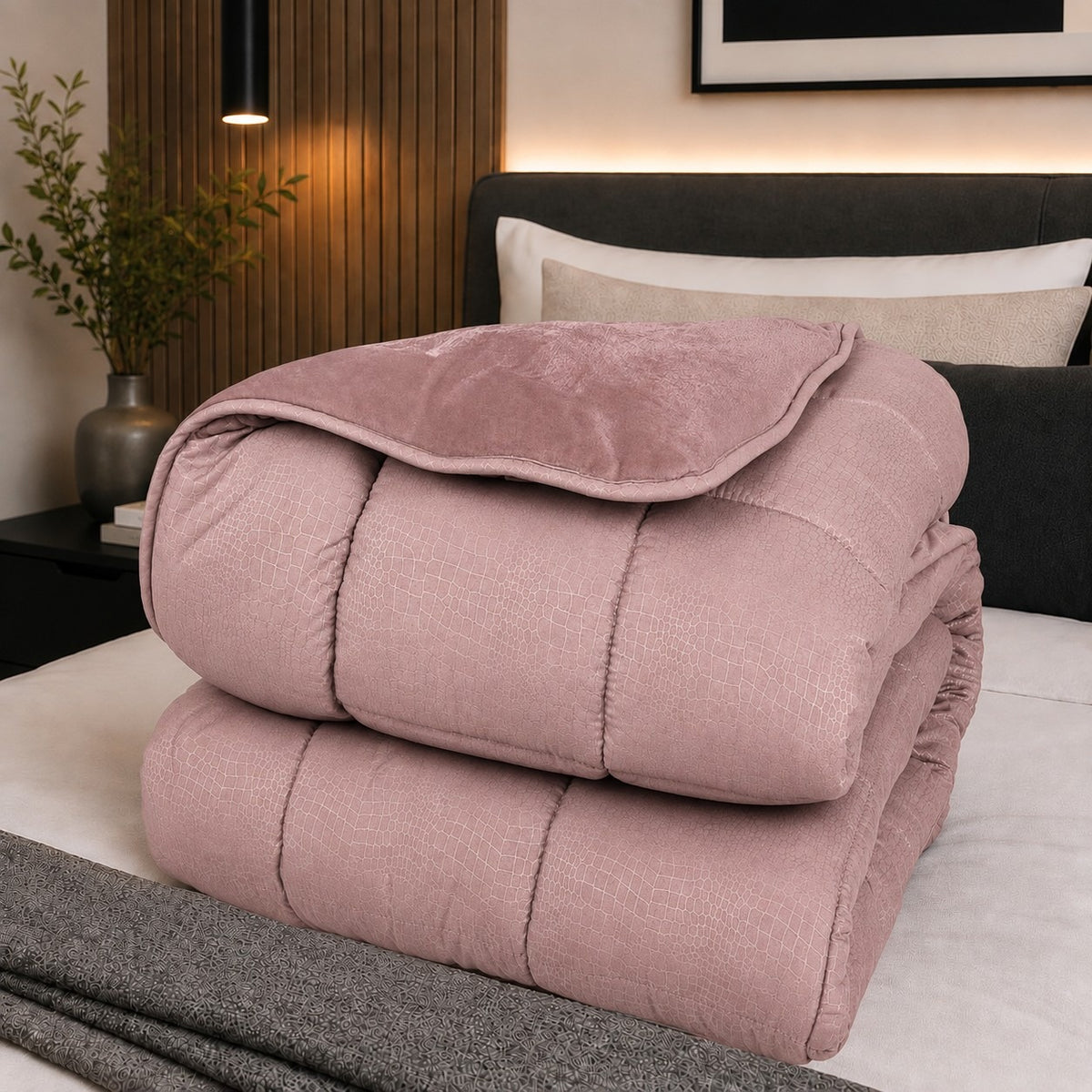 Κουβερτοπάπλωμα Μονό 160x220εκ Dusty Rose