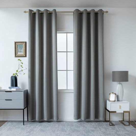 Κουρτίνα Blackout Σκίασης με 8 Κρίκους Art Ideal 8400 140x270εκ Ανθρακίτης
