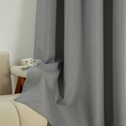 Κουρτίνα Full Blackout Σκίασης με 8 Κρίκους Soft Art 8391 140x270εκ Γκρι