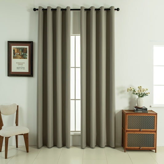 Κουρτίνα Full Blackout Σκίασης με 8 Κρίκους Soft Art 8391 140x270εκ Μπεζ