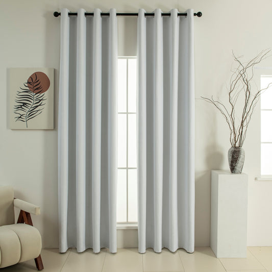 Κουρτίνα Full Blackout Σκίασης με 8 Κρίκους Soft Art 8391 140x270εκ Πάγου