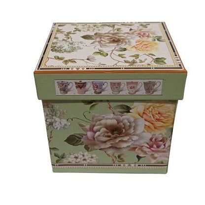 Πορσελάνινη Κούπα με Καπάκι Pink with Flowers Image 380ml