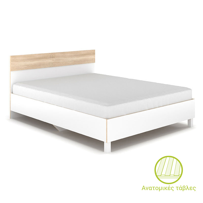 Κρεβάτι Awell Sonoma-Λευκό 160x200εκ
