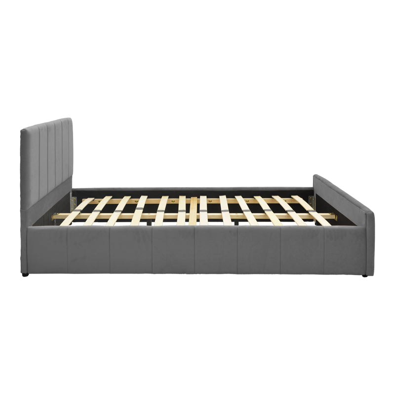 Doulia Single Bed Anthracite Velvet 100x200cm