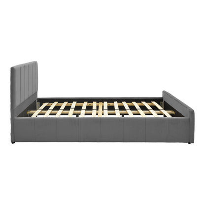 Doulia Single Bed Anthracite Velvet 100x200cm