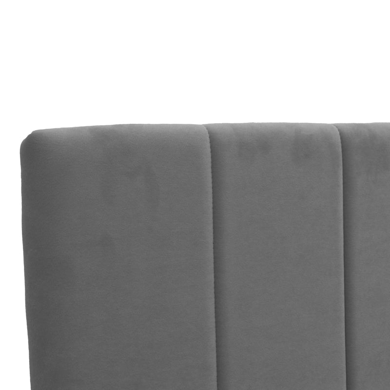 Doulia Single Bed Anthracite Velvet 100x200cm