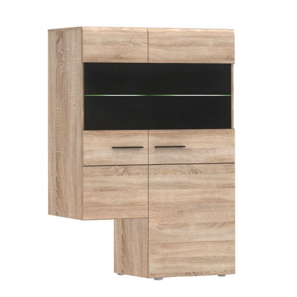 Κρεμαστή Βιτρίνα Δίφυλλη Solo Δεξιά 90x41x136 Sonoma Wenge