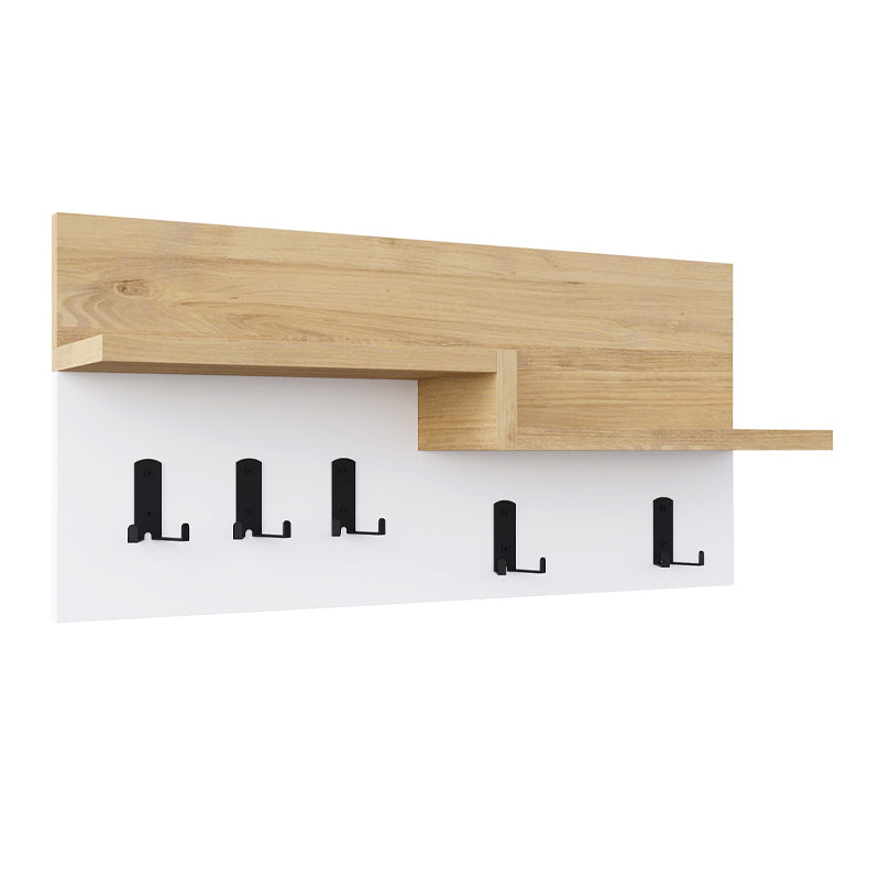 Κρεμάστρα Τοίχου Harmon Χρώμα Sapphire Oak - Λευκό 65x15x31