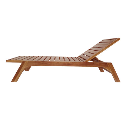 Ξαπλώστρα Melop Teak Ξύλο σε Φυσική Απόχρωση 200x70x35