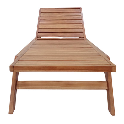 Ξαπλώστρα Melop Teak Ξύλο σε Φυσική Απόχρωση 200x70x35