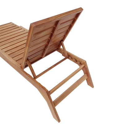 Ξαπλώστρα Melop Teak Ξύλο σε Φυσική Απόχρωση 200x70x35